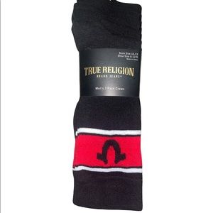 True religion 7 pairs of crew socks pack